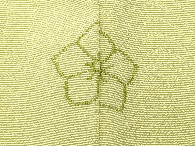 平和屋着物●本加賀友禅作家　成竹登茂男監修　色無地　堅牢染　女郎花色　正絹　逸品　CABD9383gh