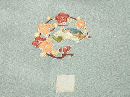 平和屋着物●高級染元　粋峰　林芳夫　京加賀友禅　訪問着　枝松花文　暈し染め　正絹　逸品　CABD9389gh