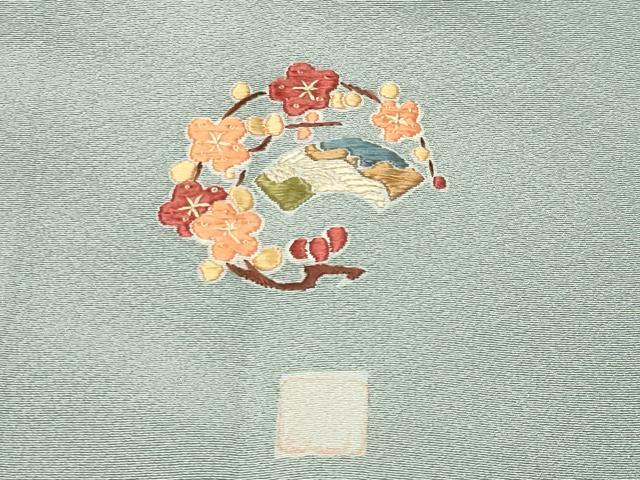 平和屋着物●高級染元　粋峰　林芳夫　京加賀友禅　訪問着　枝松花文　暈し染め　正絹　逸品　CABD9389gh
