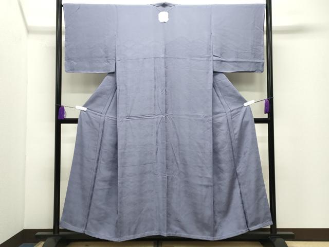 平和屋着物●無地絵羽訪問着　青海波地紋　藤納戸色　正絹　逸品　未使用　CABD9391gh
