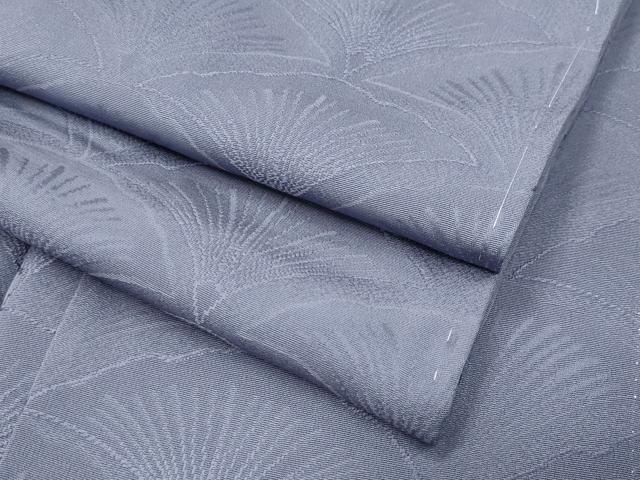 平和屋着物●無地絵羽訪問着　青海波地紋　藤納戸色　正絹　逸品　未使用　CABD9391gh