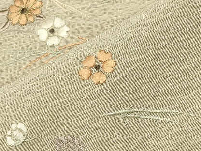 平和屋着物●豪華色留袖　総刺繍　駒刺繍　吹き寄せ文　正絹　逸品　CABD9393gh