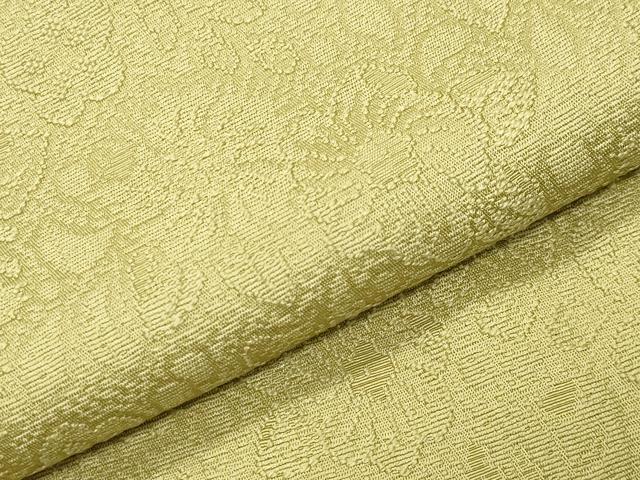 平和屋着物●上質な色無地　辻が花地紋　青朽葉色　ロング丈　正絹　逸品　CABD9396gh