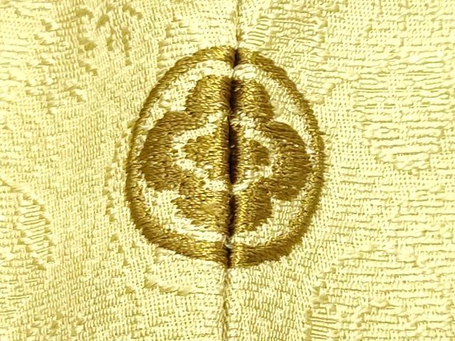 平和屋着物●上質な色無地　辻が花地紋　青朽葉色　ロング丈　正絹　逸品　CABD9396gh