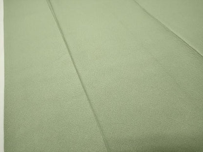 平和屋着物●上質な色無地　若葉色　正絹　逸品　CABD9397gh