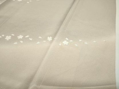 平和屋着物●訪問着　駒刺繍　竹屋町刺繍　箔散らし舞花文　暈し染め　金糸　正絹　逸品　CABD9399gh