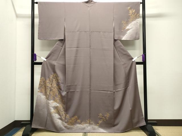 平和屋着物●訪問着　刺繍　笹竹文　暈し染め　金彩　阪急百貨店扱い　正絹　逸品　未使用　CABD9403gh