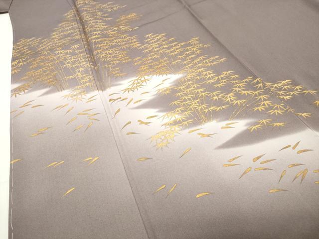 平和屋着物●訪問着　刺繍　笹竹文　暈し染め　金彩　阪急百貨店扱い　正絹　逸品　未使用　CABD9403gh