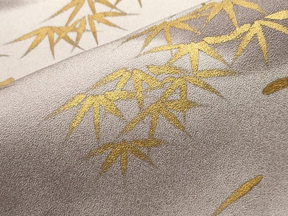 平和屋着物●訪問着　刺繍　笹竹文　暈し染め　金彩　阪急百貨店扱い　正絹　逸品　未使用　CABD9403gh