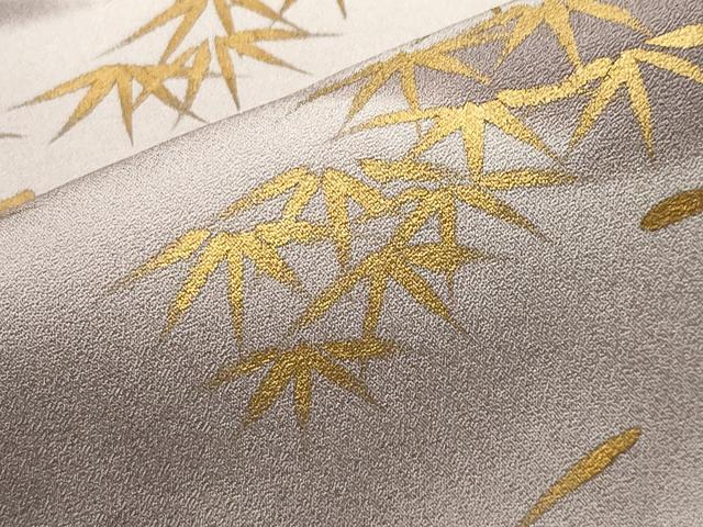 平和屋着物●訪問着　刺繍　笹竹文　暈し染め　金彩　阪急百貨店扱い　正絹　逸品　未使用　CABD9403gh