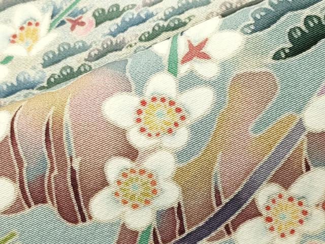 平和屋着物●本加賀友禅作家　前川哲　色留袖　飛鳥松梅文　暈し染め　正絹　逸品　CABD9404gh