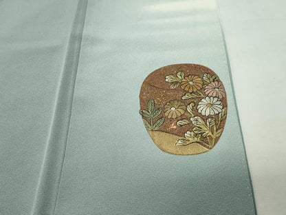 平和屋着物●越後染印傳　根津青宗　色留袖　器物文　暈し染め　金銀彩　正絹　逸品　CABD9405gh