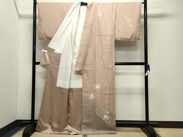 平和屋着物●訪問着　地紙万寿菊　暈し染め　金彩　正絹　逸品　未使用　CABD9409gh
