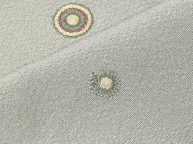 平和屋着物●上質な小紋　総刺繍　吉祥丸文　高島屋扱い　正絹　逸品　CABD9410gh