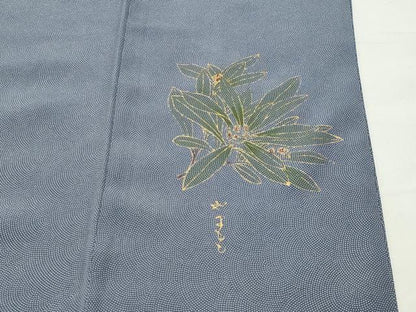 平和屋着物●伝統工芸師　服部光擴　江戸小紋　鮫小紋柄　正絹　逸品　未使用　CABD9421gh