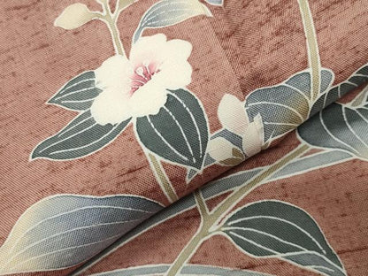 平和屋着物●訪問着　紬地　草花文　正絹　逸品　未使用　CABD9430gh