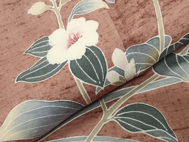平和屋着物●訪問着　紬地　草花文　正絹　逸品　未使用　CABD9430gh