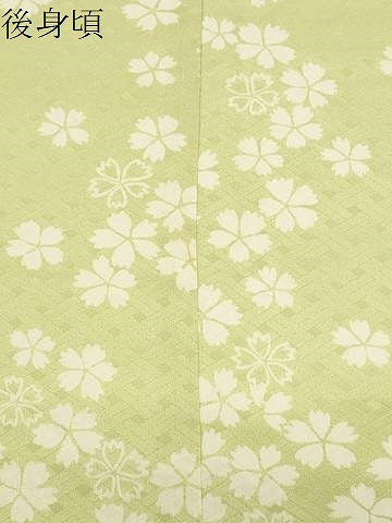 平和屋着物●長襦袢　無双仕立て　舞桜文　正絹　逸品　未使用　CABD9431gh