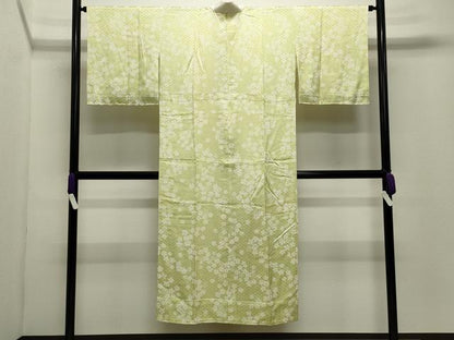 平和屋着物●長襦袢　無双仕立て　舞桜文　正絹　逸品　未使用　CABD9431gh