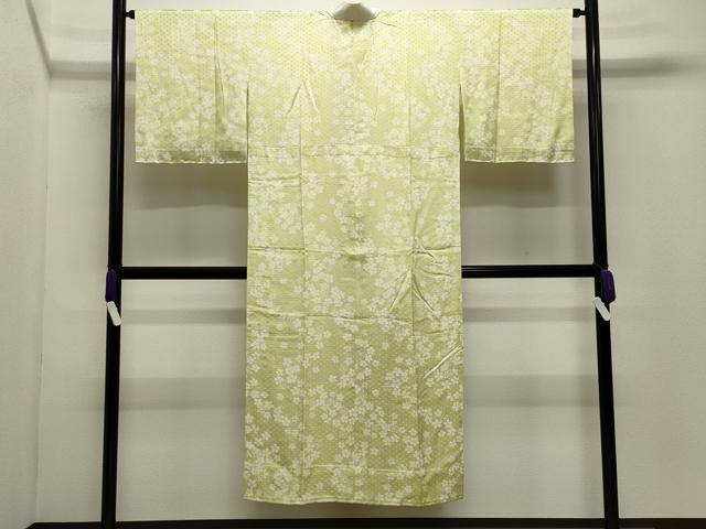 平和屋着物●長襦袢　無双仕立て　舞桜文　正絹　逸品　未使用　CABD9431gh
