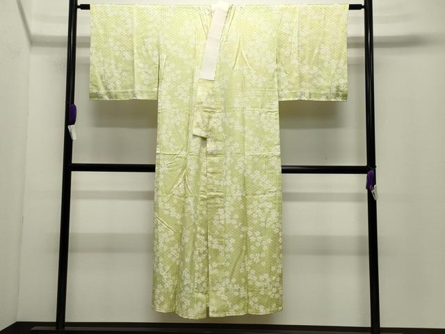 平和屋着物●長襦袢　無双仕立て　舞桜文　正絹　逸品　未使用　CABD9431gh