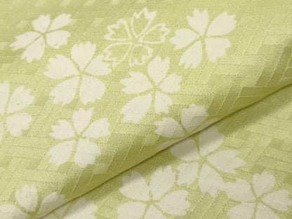 平和屋着物●長襦袢　無双仕立て　舞桜文　正絹　逸品　未使用　CABD9431gh