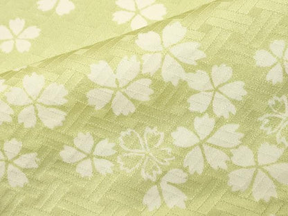 平和屋着物●長襦袢　無双仕立て　舞桜文　正絹　逸品　未使用　CABD9431gh