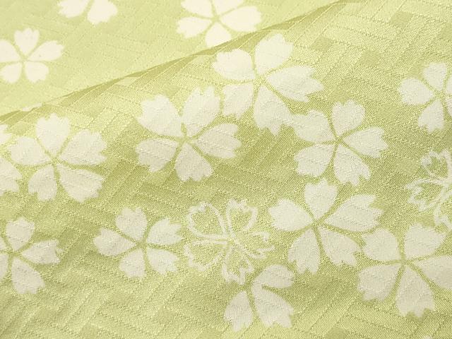 平和屋着物●長襦袢　無双仕立て　舞桜文　正絹　逸品　未使用　CABD9431gh