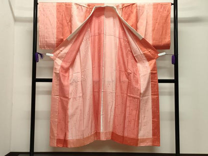 平和屋着物●長襦袢　無双仕立て　舞桜間道　暈し染め　正絹　逸品　未使用　CABD9432gh