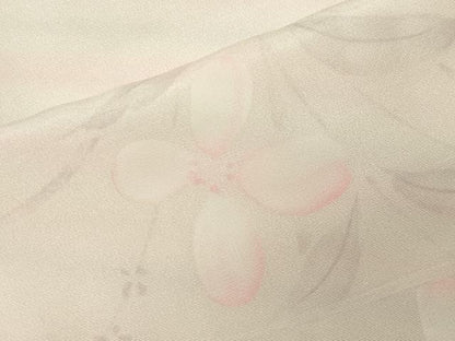 平和屋着物●長襦袢　無双仕立て　草花文　暈し染め　正絹　逸品　CABD9439gh