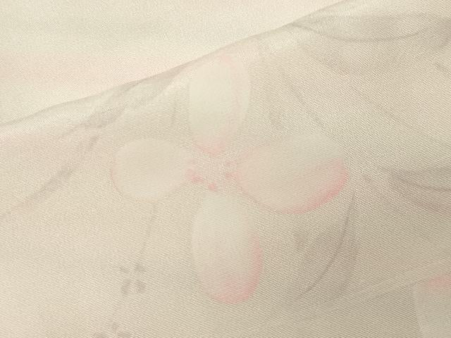 平和屋着物●長襦袢　無双仕立て　草花文　暈し染め　正絹　逸品　CABD9439gh