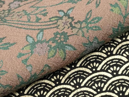 平和屋着物●伝統工芸伝承者　木村正明　訪問着　道長流水花文　正絹　逸品　CABD9441gh