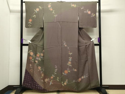 平和屋着物●訪問着　辻が花　正絹　逸品　CABD9442gh