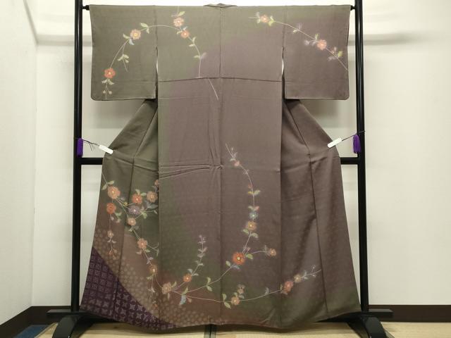 平和屋着物●訪問着　辻が花　正絹　逸品　CABD9442gh