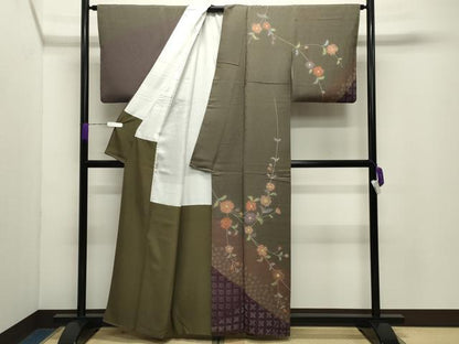 平和屋着物●訪問着　辻が花　正絹　逸品　CABD9442gh