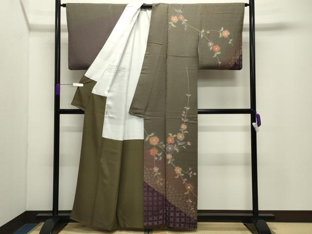 平和屋着物●訪問着　辻が花　正絹　逸品　CABD9442gh