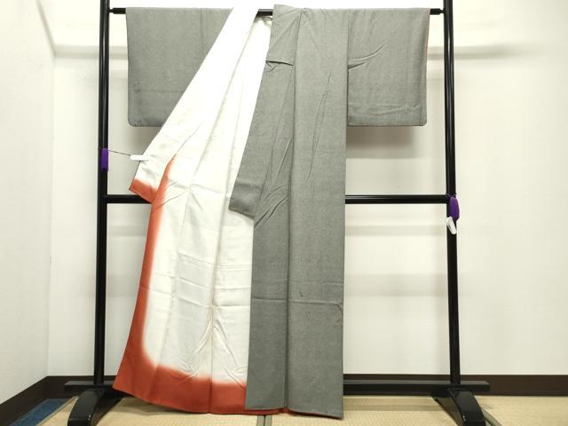 平和屋着物●江戸小紋　鮫小紋柄　黒地　正絹　逸品　CABD9444gh