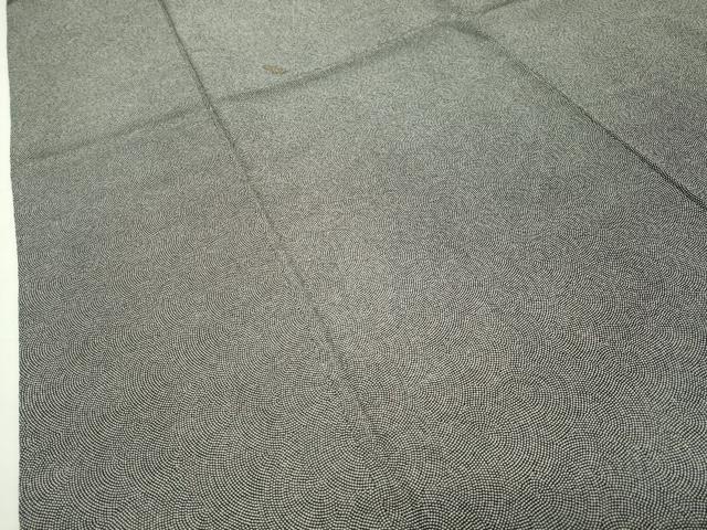 平和屋着物●江戸小紋　鮫小紋柄　黒地　正絹　逸品　CABD9444gh