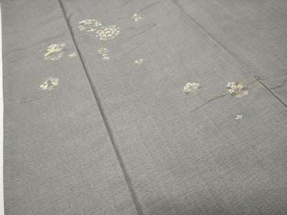 平和屋着物●訪問着　本場縞大島紬　総刺繍　鳳凰草花文　金糸　宮脇廉太郎商店謹製　証紙付き　正絹　逸品　未使用　CABD9445gh