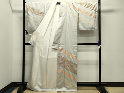 平和屋着物●訪問着　刺繍　南天文　金彩　正絹　逸品　未使用　CABD9447gh