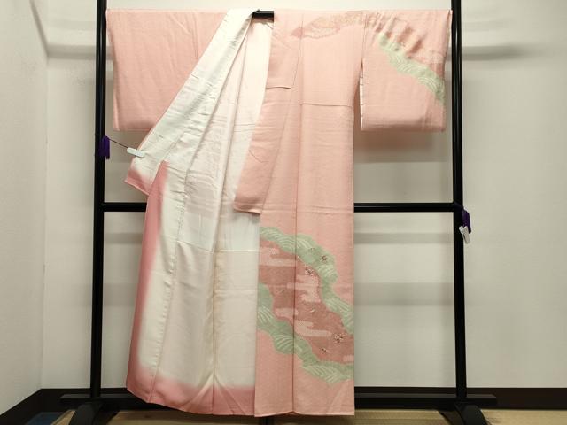 平和屋着物●訪問着　絞り　刺繍　道長宝尽くし花文　金彩　正絹　逸品　CABD9450gh