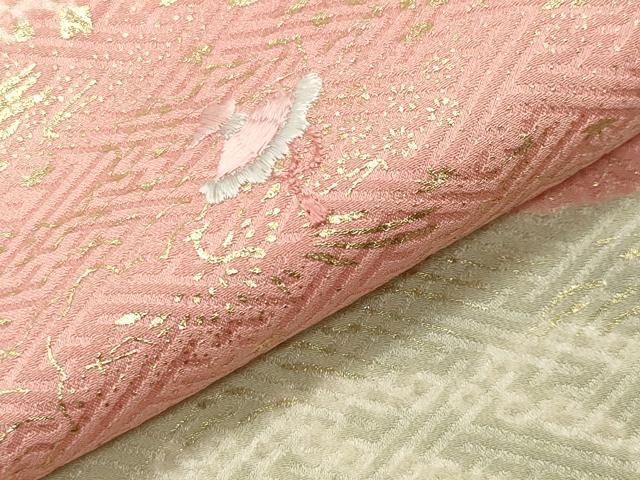 平和屋着物●訪問着　絞り　刺繍　道長宝尽くし花文　金彩　正絹　逸品　CABD9450gh