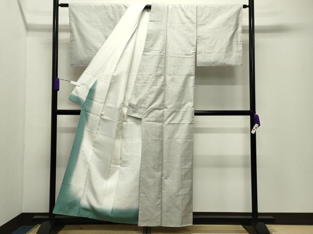 平和屋着物●本場大島紬　白大島　160亀甲　総詰め　正絹　逸品　CABD9455gh