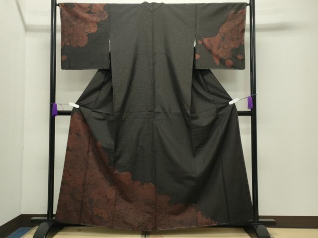 平和屋着物●訪問着　本場染大島紬　辻が花　正絹　逸品　未使用　CABD9456gh