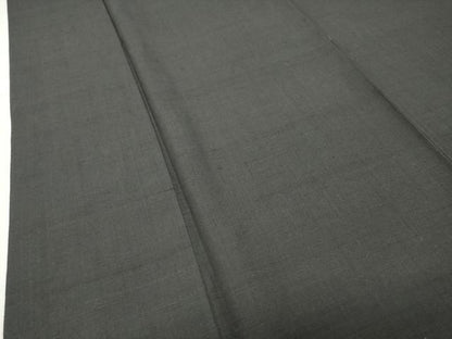 平和屋着物●結城紬　色無地　藍墨茶色　正絹　逸品　CABD9461gh