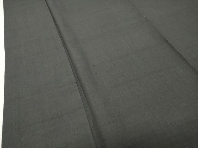 平和屋着物●結城紬　色無地　藍墨茶色　正絹　逸品　CABD9461gh