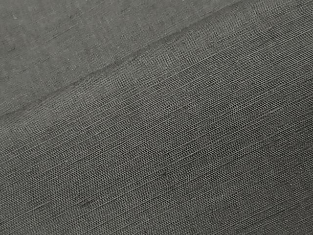平和屋着物●結城紬　色無地　藍墨茶色　正絹　逸品　CABD9461gh