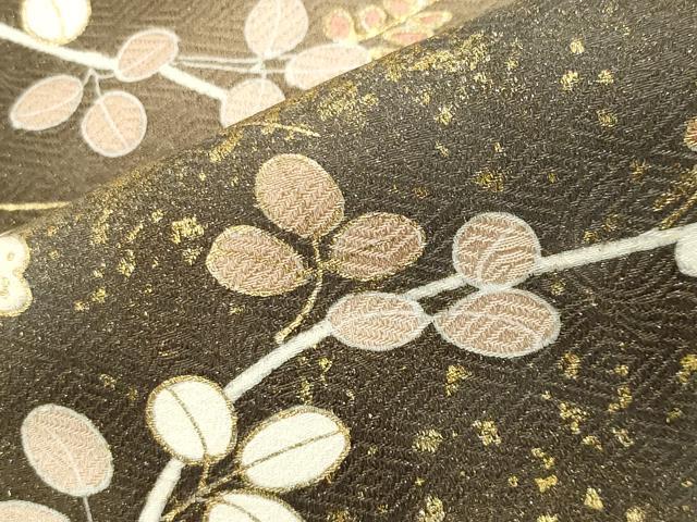 平和屋着物●中国三大刺繍　相良刺繍　訪問着　流水草花文　暈し染め　金彩　正絹　逸品　未使用　CABD9467gh