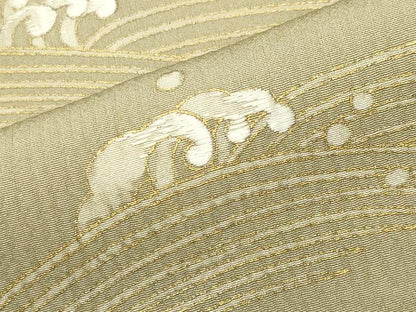 平和屋着物●訪問着　刺繍　立波文　金彩　正絹　逸品　CABD9468gh