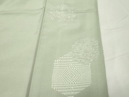 平和屋着物●訪問着　刺繍　流水草花文　金彩　正絹　逸品　CABD9470gh